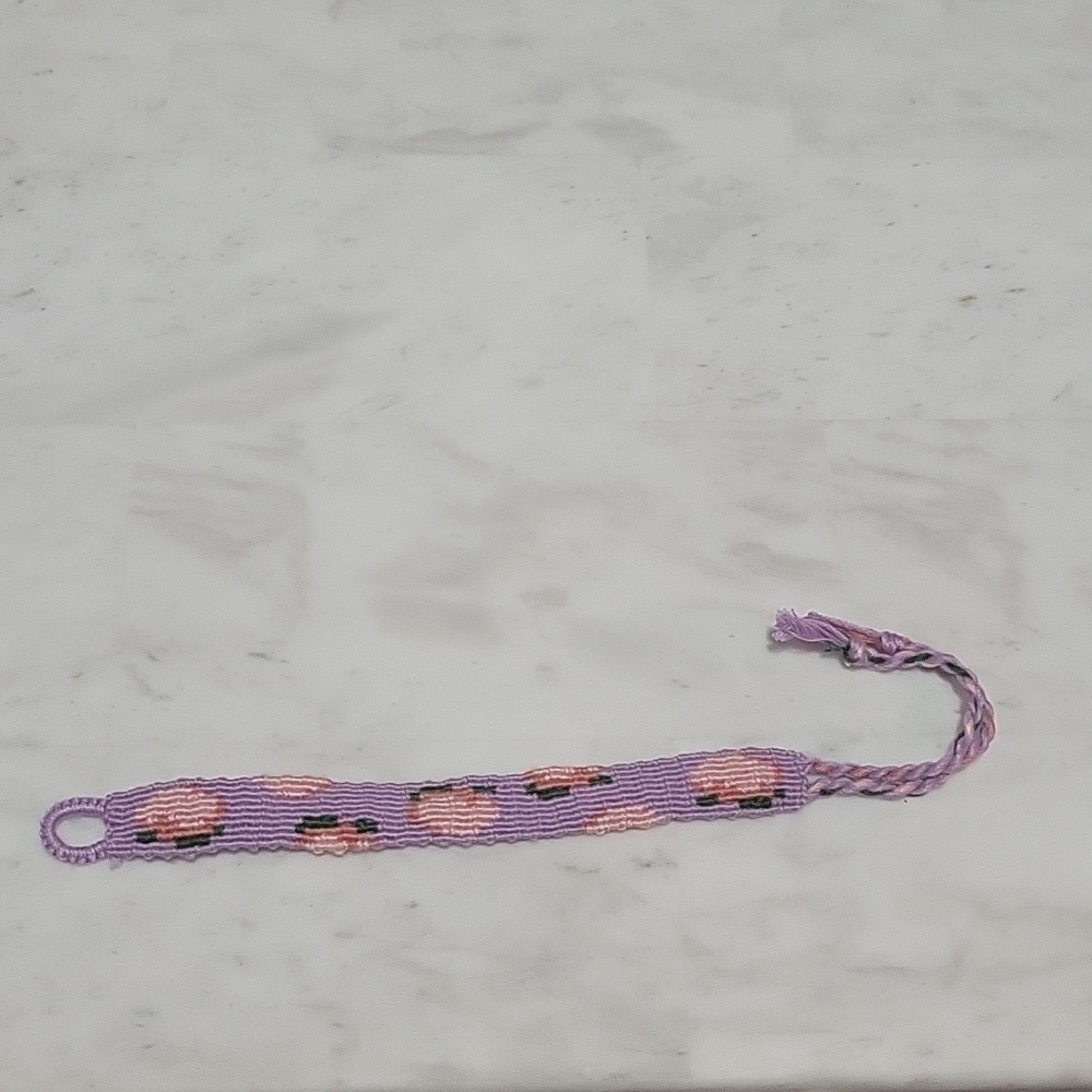 Hand Made Friendship Bracelet peach 🍑 Patern